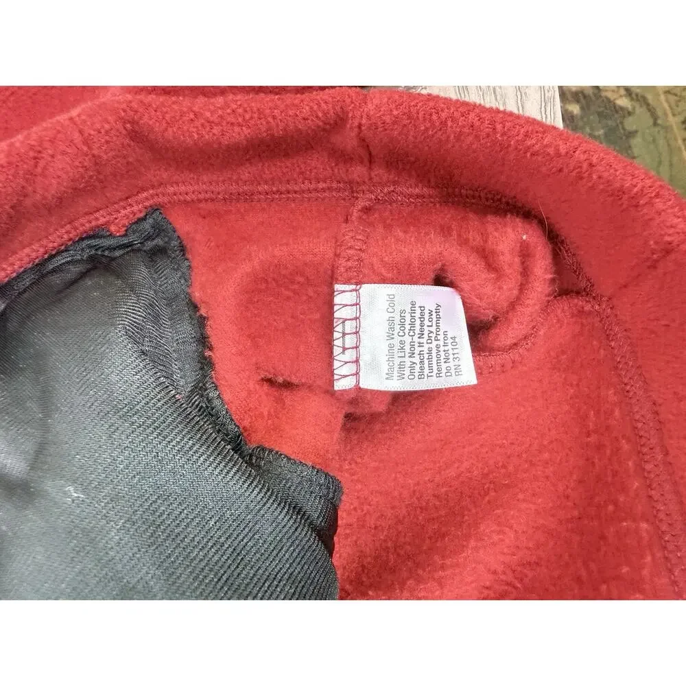 Saddlebred Red Pullover Men L 1/4 Zip Fleece Long Sleeve Maroon‎ College Preppy